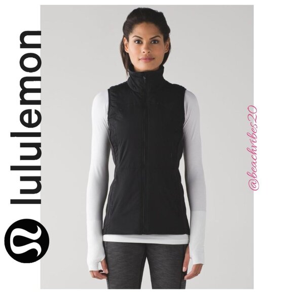 LULULEMON ATHLETICA Run For Cold Vest Black 6 EUC - Picture 2 of 9
